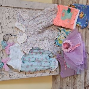 Summer Play 8 Piece Bundle Girl Size 3-6 Months